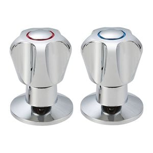 Shaw & Mason Chrome Classic Style Basin Top Assembly - Pair