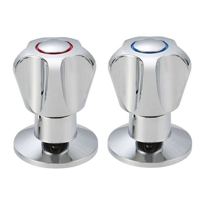 Shaw & Mason Chrome Classic Style Basin Top Assembly - Pair