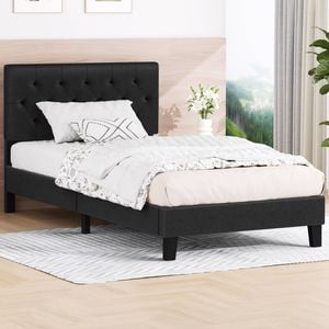 Alfordson Bed Frame King Single Size Fabric Charcoal