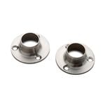 Sandleford 19mm Stainless Steel Round Flange Fitting Rod - 2 Pack