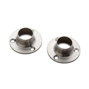 Sandleford 19mm Stainless Steel Round Flange Fitting Rod - 2 Pack