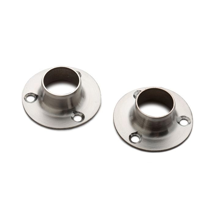 Sandleford 19mm Stainless Steel Round Flange Fitting Rod - 2 Pack