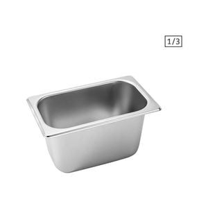 SOGA 1/3 GN Pan Stainless Steel 15cm Deep