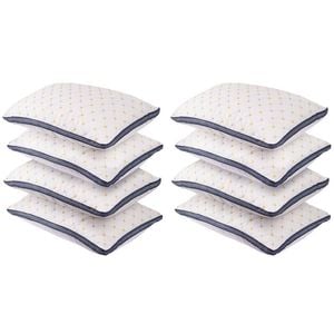 2x 4pc Royal Comfort Luxury Chiro Comfort Air Mesh Pillow 50x75cm - White/Blue