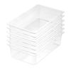 SOGA 1/1 GN Polycarbonate Food Pan 150mm Clear 6 Pack