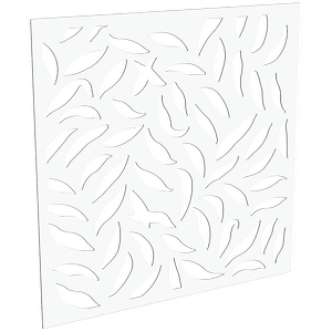 ProtectorAl 300-1200 x 300-1200mm Pearl White Large Leaf Unframed Solid Aluminium Decorative Panel 