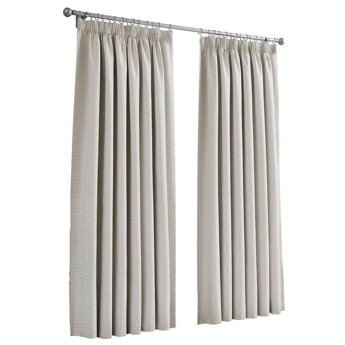 Feiglin 240 x 205cm  Pencil Pleat Silver Blockout Curtain