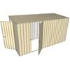 Build-a-Shed 1.5 x 3.7 x 2m Single Hinged Side Door Skillion Shed - Cream