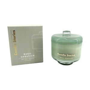 More Than Party Soy Scented Candle Jar Home Fragrance Basil & Geranium 230g