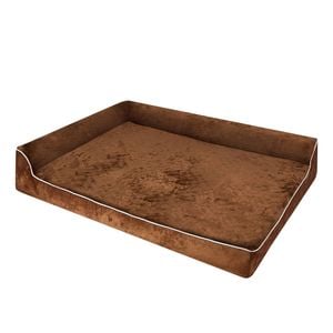 PaWz XXL-Size Orthopedic L-Shape Dog Bed Coffee