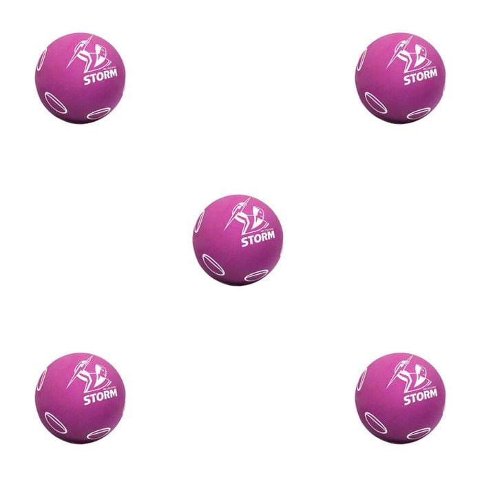 5PK NRL Melbourne Storm NRL Super-High Bounce Ball 60mm - Magenta