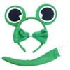 3pcs Set Animal Costume Dress Up Party Bow Tie Tail Ears Book Week Green Frog