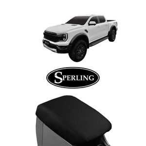 For Ford Ranger (py) Platinum, Raptor, Stormtrak (phev) 2022 - Current Sperling Custom Black Neoprene Black Car Console Cover