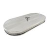 Oval Air Cleaner No Logo suit Single 4 BBL Chrome Steel, 21" x 10"