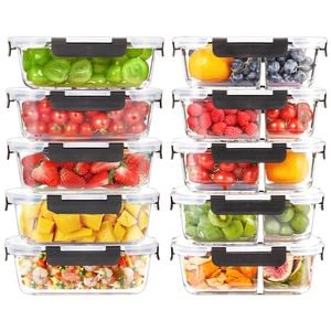 Zuni Glass Food Container With Lid Airtight Meal Pre Storage