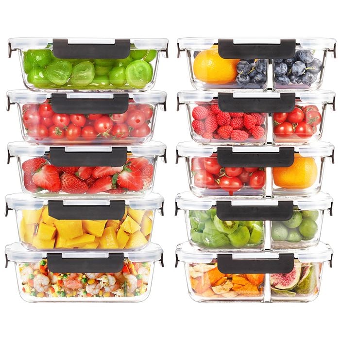 Zuni Glass Food Container With Lid Airtight Meal Pre Storage