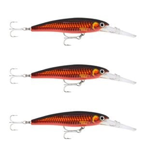3x Rapala 11cm Saltwater X Rap Deep Hardbody Fishing Lures - Twilight Zn UV