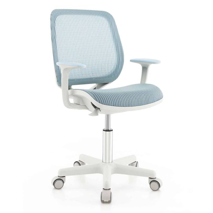 Costway Kid Desk Chair Swivel Mesh Computer Study Adjustable Blue