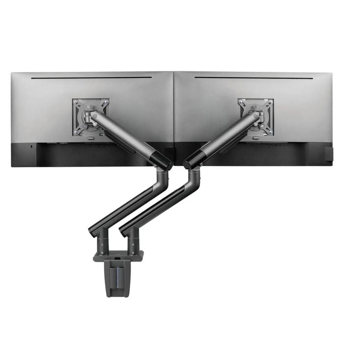 Desky Dual Slim Aluminium Monitor Arm - Space Grey