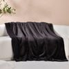 Serene Hudson Fleece And Sherpa Reverse Throw Blanket Charcoal 130x170cm