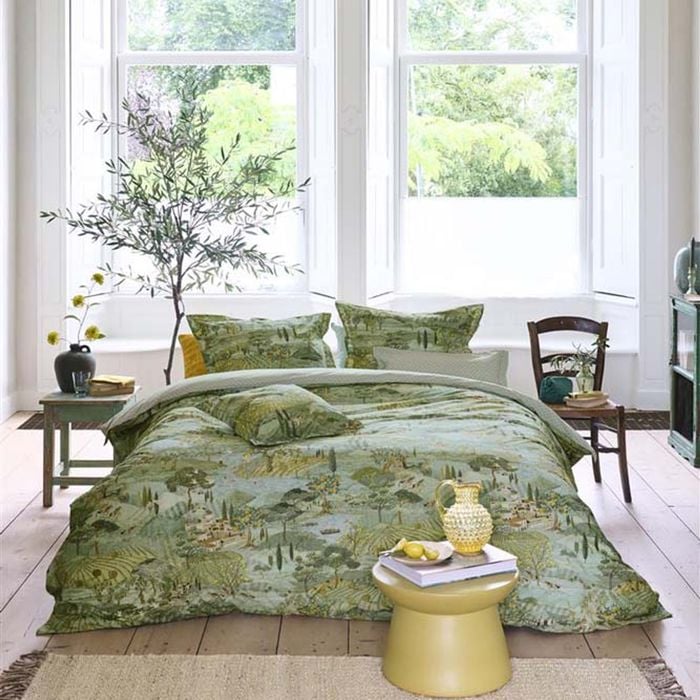 Pip Studio King Forest Green Toscana Green Cotton Quilt Cover Set