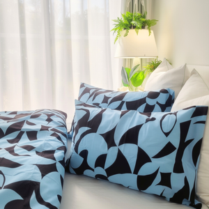Standard Pillowcase – 100% Cotton (Brown/Blue)
