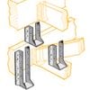 LUMBERLOK Joist Hanger 47x190mm Zinc Galvanised JH47190
