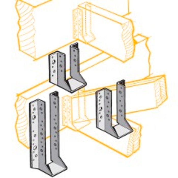 LUMBERLOK Joist Hanger 47x190mm Zinc Galvanised JH47190