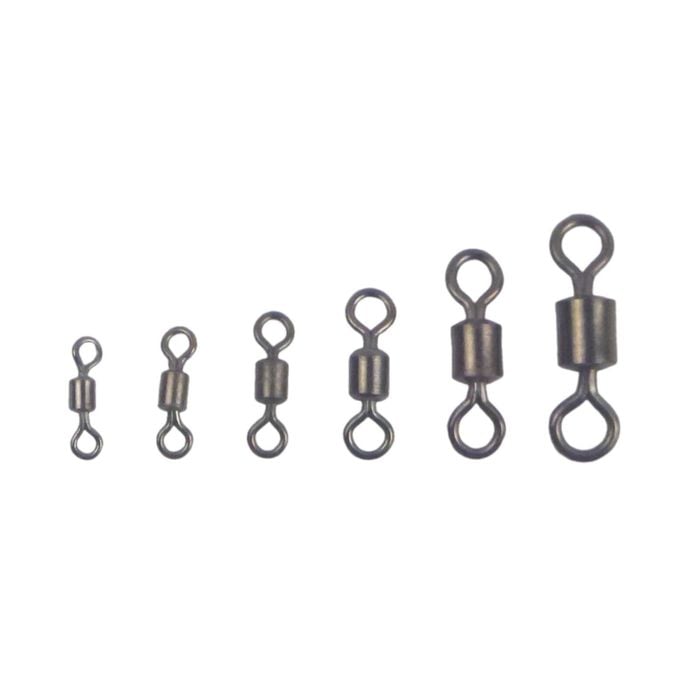 Swimerz Rolling Swivels Black Nickel, Size 2, 30 Pack