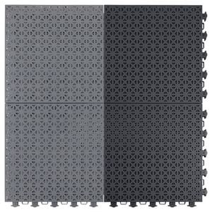 Easi-Court Advantage Plus Basketball Court Tiles 10.16m x 7.42m - Grey/Black