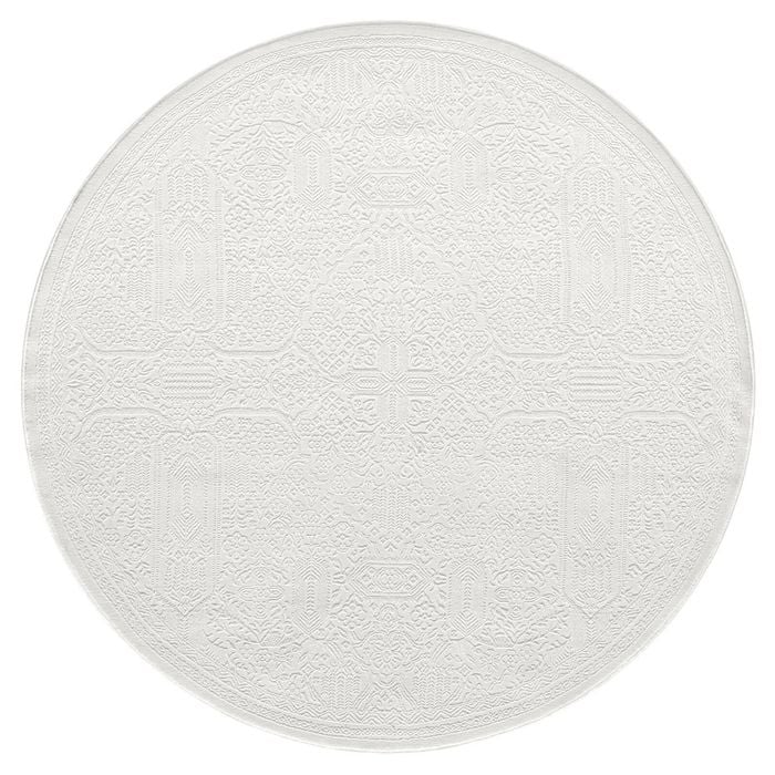 Grande Jacquard Rug Ivory - 160 X 160 Cm