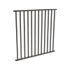 ProtectorAl 350 - 1200 x 1200mm Black Aluminium Flat Top Pool Fence Panel With Square Picket