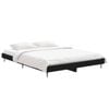 vidaXL Bed Frame Slat Bed Base Black 137x187 cm Double Size Engineered Wood