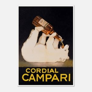 Stunning Campari Polar Bear Vintage Poster by Leonetto Cappiello - Art Deco, Poster Only, A1 60 x 84cm (23 x 33inch)