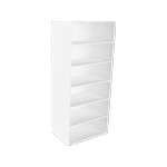 Lugna 2048 x 900 x 580mm White 5 Shelf Shelving Unit