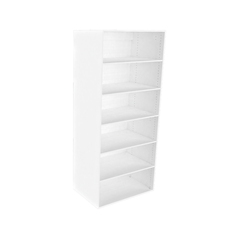 Lugna 2048 x 900 x 580mm White 5 Shelf Shelving Unit