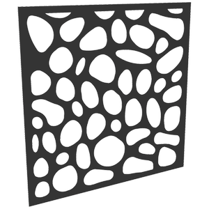ProtectorAl 300 - 1200 x 300 - 1200mm Dark Charcoal / Gloss White Riverstone Unframed Composite Deco Panel