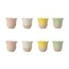 2x 4pc Jamie Oliver Mixed Colour Big Love Excellent Stoneware Egg Cups 6cm