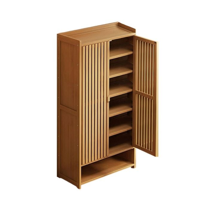 Lauft Shoe Storage Cabinet 7 Tier Rack Louvered Door Shelves Shoe Rack Organiser