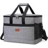 NNEOBA 32L Large Soft Cooler Bag with Hard Liner Grey