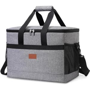 NNEOBA 32L Large Soft Cooler Bag with Hard Liner Grey