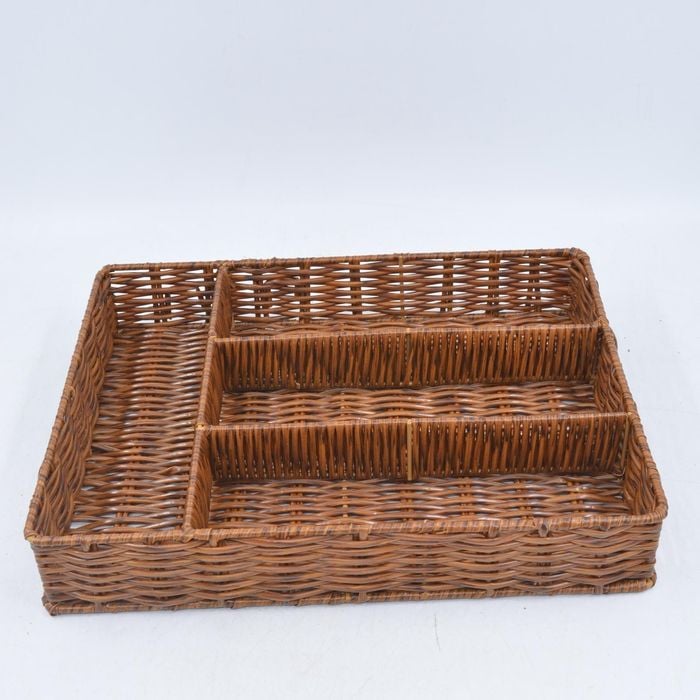 Kelly Home made and Natural Rattan Storage Basket 4 compartments