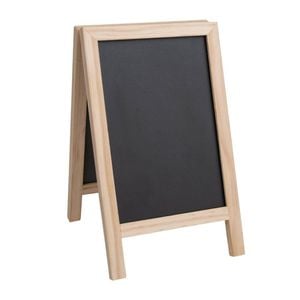 Olympia Mini Folding Menu Board Double Sided Natural Wood 250(h) X 150(w)mm Tabletop Display Case Cafe Restaurant Signage