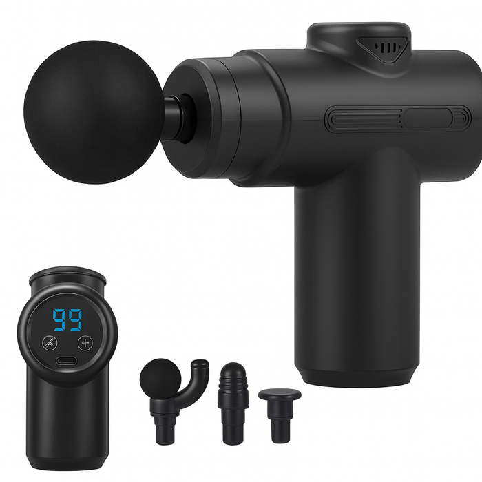 Mini Fascia Massage Gun – 99 Levels Portable  Muscle Massager with Digital Display