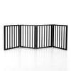 Petzly Pet Gate Dog Fence Safety Barrier Security Door 4 Panel 61cm Black
