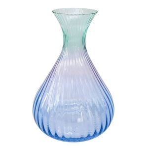 Urban Ellie Ombre 2L Glass Decanter Pitcher Jug 24x10cm Aqua Blue