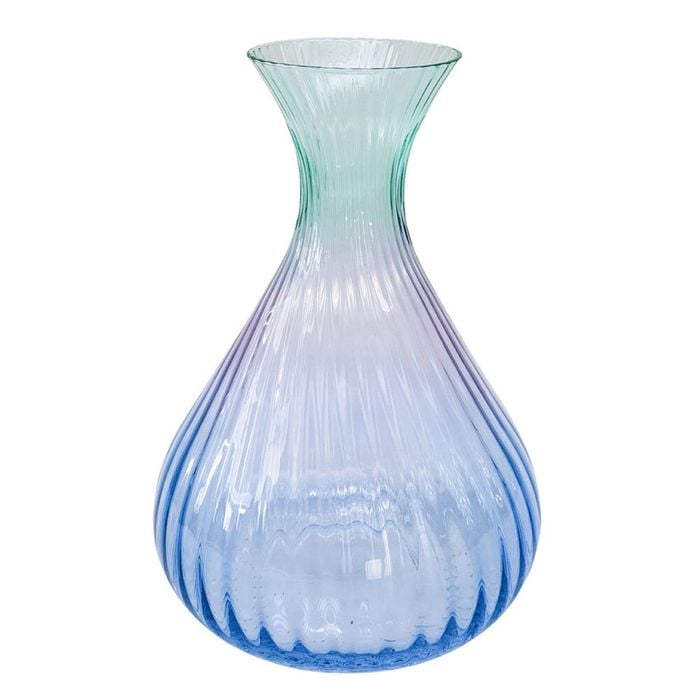 Urban Ellie Ombre 2L Glass Decanter Pitcher Jug 24x10cm Aqua Blue