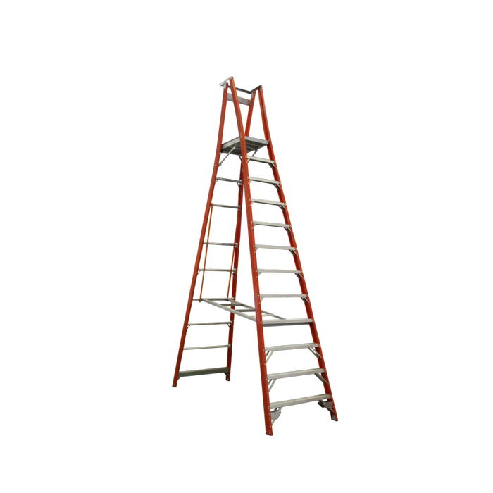 Indalex 3.6m 150kg Pro Series Industrial Fibreglass Platform Ladder