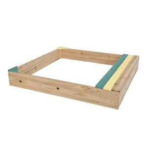 Sir John's Gifts Wooden Kids Backyard Sandbox Outdoor Play-102x96x15.5 cm