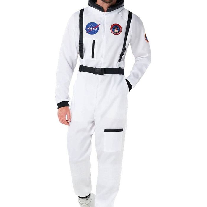 Plus Size Mens White Nasa Space Astronaut Costume - Xlarge